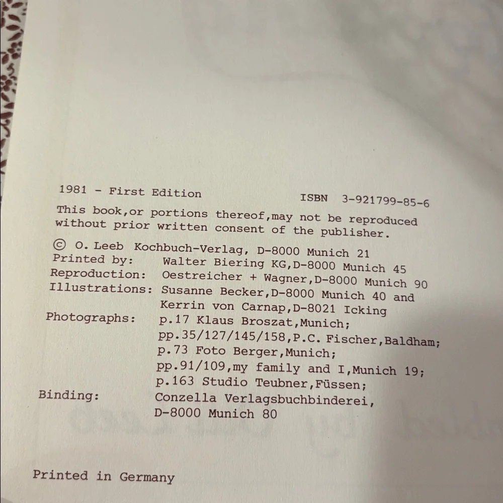 Germany vtg cookbook
